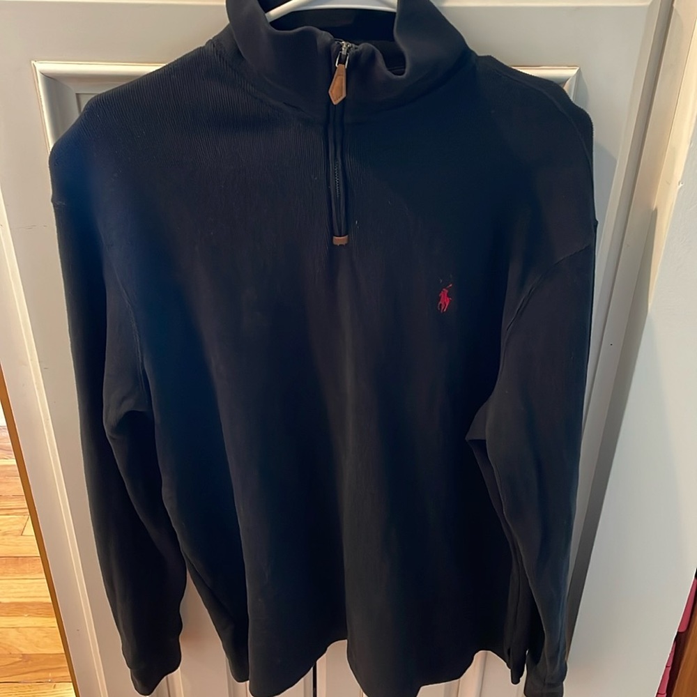 Polo by Ralph Lauren Black Quarter-zip Pullover